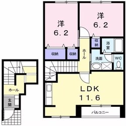 サンルームガルテンⅡの物件間取画像